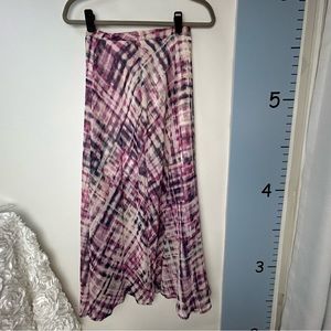 Decree Pink Shattered Plaid Maxi Skirt XS NWT
